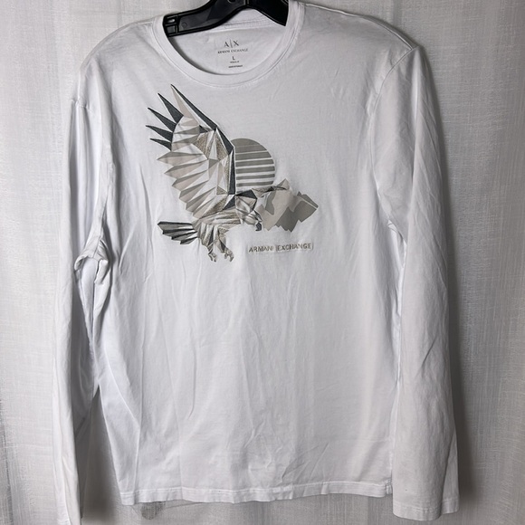 Armani Exchange women long sleeve t shirt ,white,logo ,EC, 100 cotton, casual - Picture 3 of 13